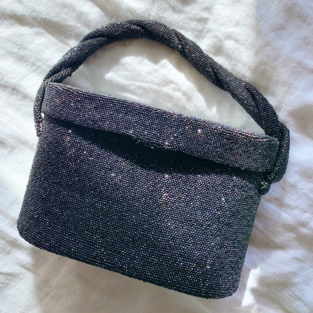 Vintage 1940’s Beaded Box Bag w Mirror